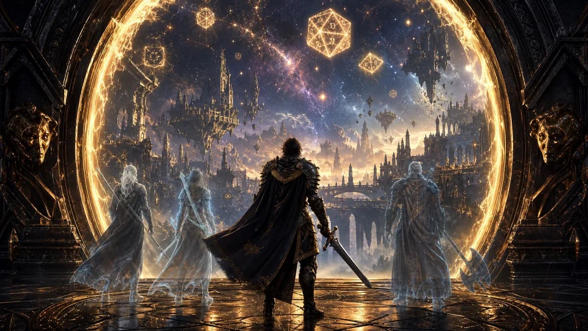 Eidolon Realms adventurers entering a magical campaign world
